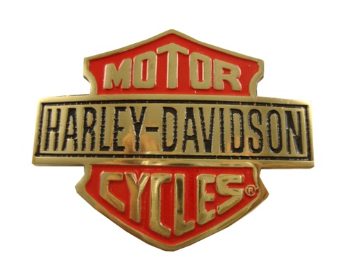 Vintage Harley Davidson Motorcycles Brass Logo Belt Buckle