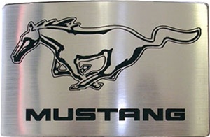 Black Ford Mustang Logo Belt Buckle
