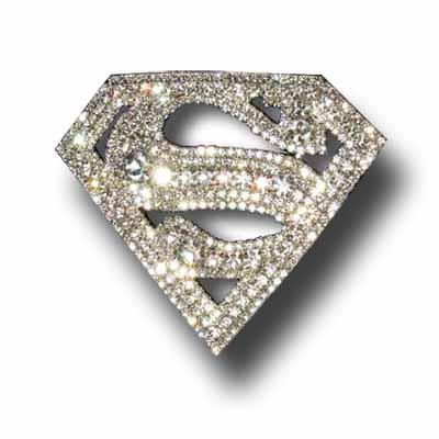 Superman Swarcvski Crystals Belt Buckle