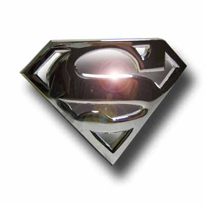 Superman Silver Chrome Symbol Die Cut Belt Buckle
