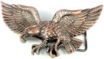  eagle flying cutout copper belt buckle western style