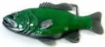  fish cutout green belt buckle