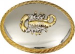  scorpion two tone on oval belt buckle