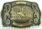  eagle on square brass belt buckle western beltbuckle style