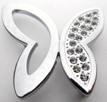  butterfly silver cut out with stones gold belt buckle