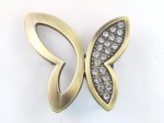  butterfly brass cut out with stones belt buckle