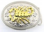  scorpion on oval two tone belt buckle western beltbuckle style