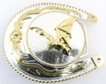  bat two tone in horse shoe belt buckle western beltbuckle style