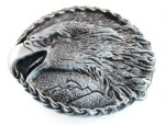  eagle head gray small oval belt buckle western beltbuckle style