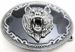  wolf oval black belt buckle