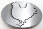  chicken oval gray belt buckle