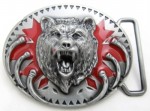  wolf oval red belt buckle