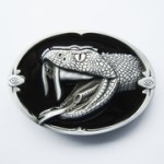  cobra head open mouth ready to attack belt buckle