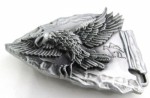  flying eagle in small triangle belt buckle western beltbuckle