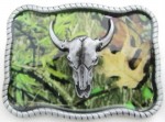  steer head camouflage belt buckle