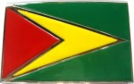  guyana flag belt buckle