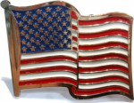  united states of america waving flag belt buckle