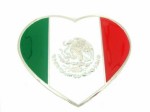  mexico heart shaped flag belt buckle