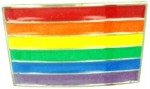  gay pride flag belt buckle