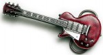  guitar cutout burgandy belt buckle