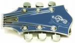  guitar handle cutout with treble clef symbol light blue belt buckle