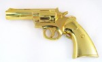  revolver cut out gold color belt buckle