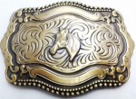  horse head in frame brass color belt buckle