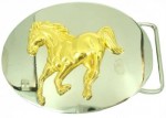  horse  on ovaltwo tone belt buckle western beltbuckle style