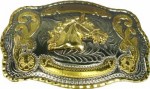  horse head on square western big two tone belt buckle western beltbuckle style