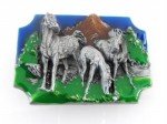  horse herd eating on the wild belt buckle western beltbuckle style