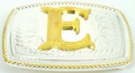  initial (e) small two tone belt buckle