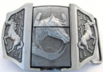  horse butane lighter belt buckle