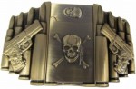  skull head brass lighter beltbucle