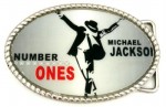  michael jackson number ones on oval belt buckle