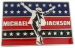  michael jackson on flag belt buckle