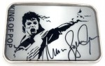  michael jackson king of pop on square belt buckle