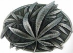  marijuana cutout med black belt buckle