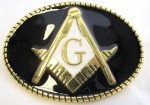  mason black white and gold belt buckle