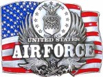  air force with usa waiving flag belt buckle