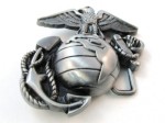  marines symbol gray cut out belt buckle