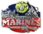  marines belt buckle with machine gun soldiers ashore