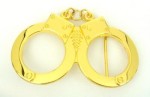  handcuffs cutout gold