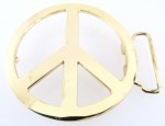  peace sign belt buckle gold cut out