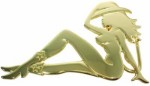  cowgirl naked lady cutout gold belt buckle western beltbuckle style