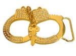  handcuff cutout gold belt buckle