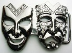  masks with stones cutout med black belt buckle