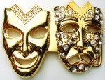  masks with stones cutout med gold belt buckle