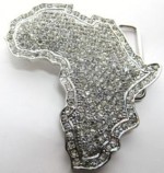  africa country iced cut out belt buckle