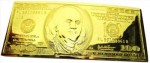  gold one hundred dollar bill belt buckle