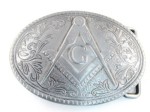  mason buckle gray oval belt buckle